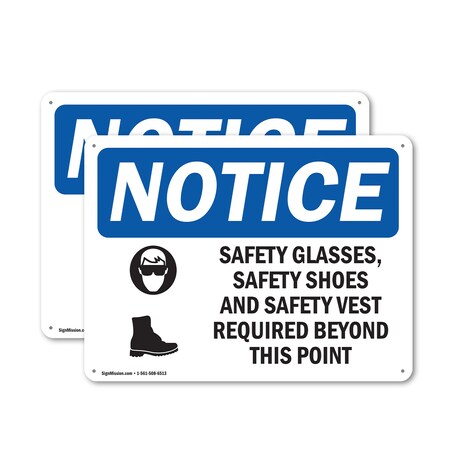 Signmission 10 in Height, 14 in Width, Plastic, Rectangle OS-2PACK-NS-P-1014-L-18204